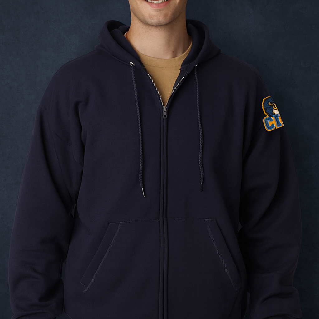 Navy Hoodie (Full Zip) - CIU Commencement 2025 S
