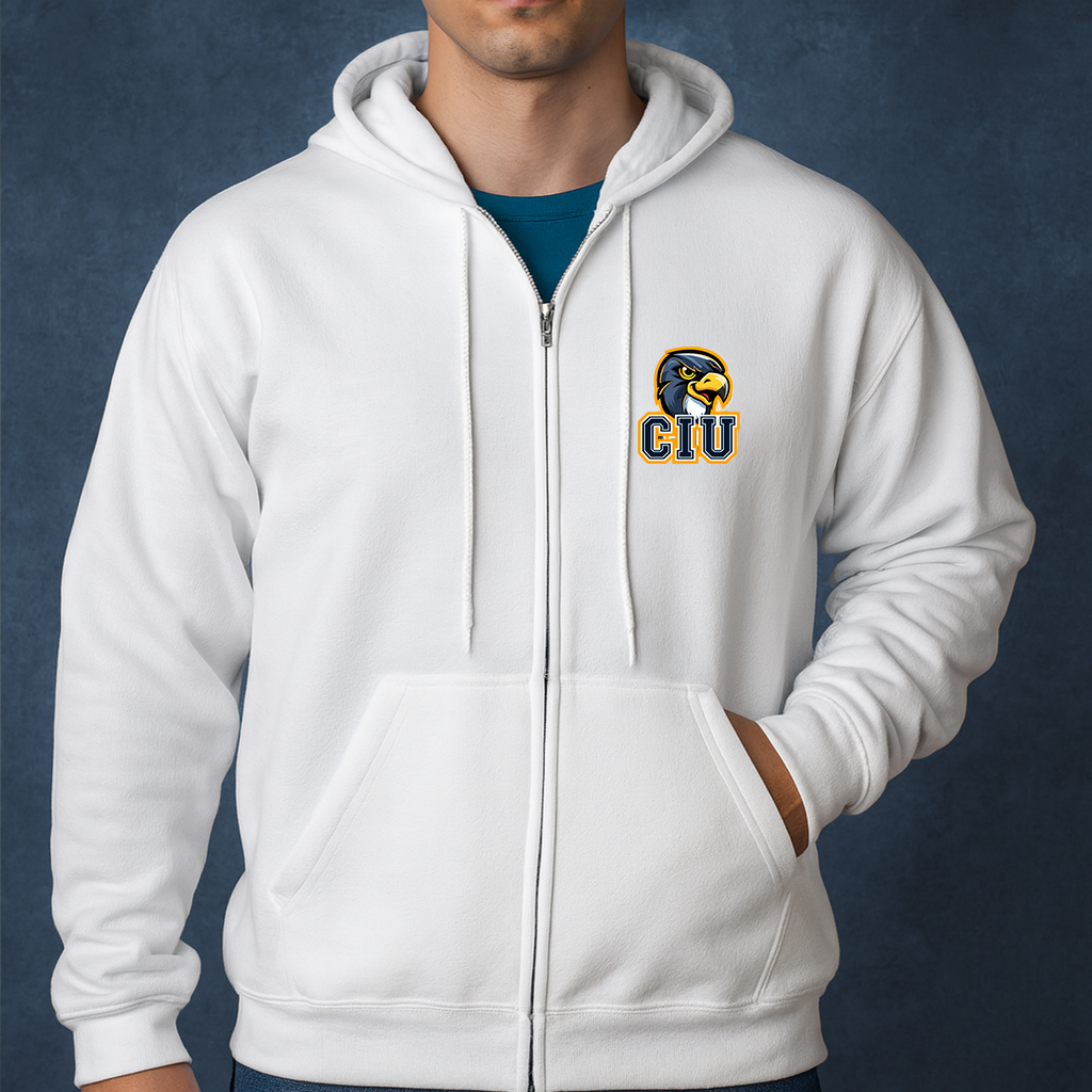 White Hoodie (Full Zip) - CIU Commencement 2025 S