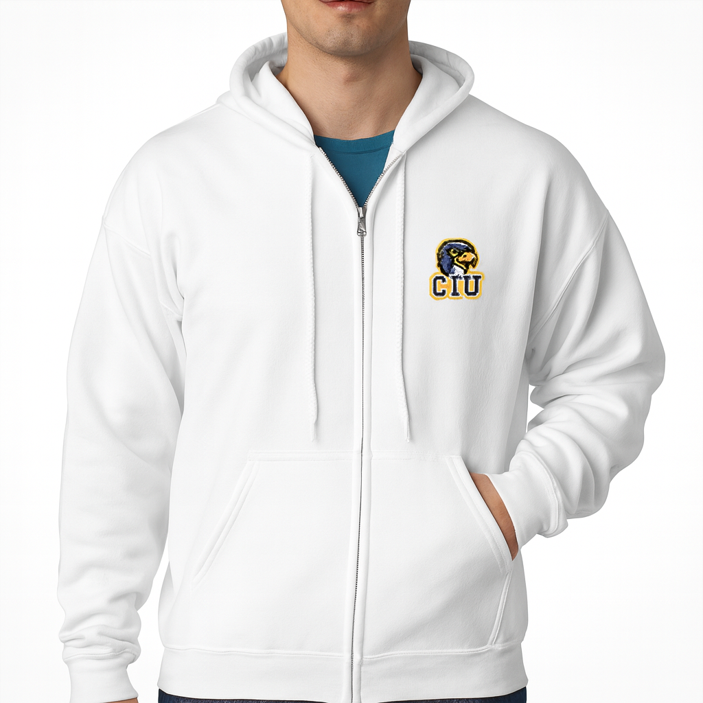 White Hoodie (Full Zip) - CIU Commencement 2025 S