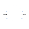 30 years logo badge white